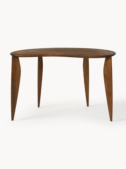 Westwing Escritorio de madera de nogal de forma orgánica Feve