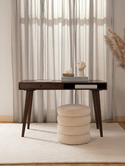 Westwing Escritorio De Madera Maciza Con Cajón Tova