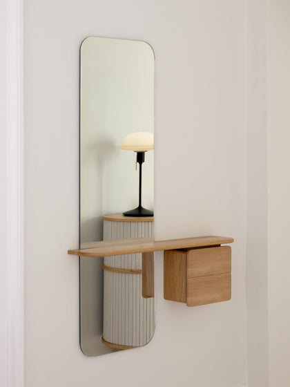 Westwing Espejo De Pared Con Estante De Madera One More Look