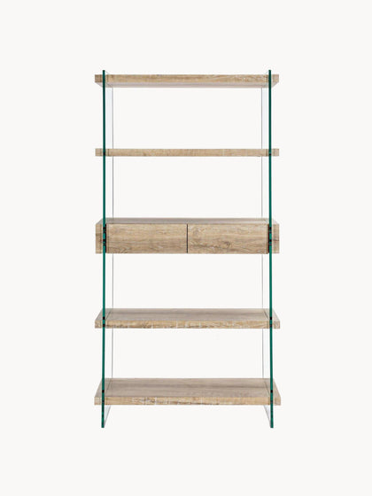 Westwing Estantería Con Paredes De Vidrio Y 5 Estantes Kenya