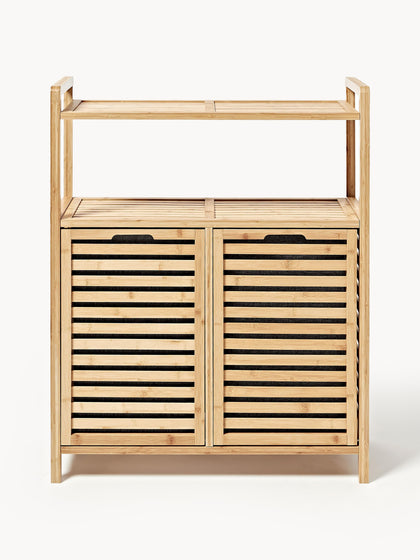 Westwing Estantería De Baño De Bambú Con Cestos De Ropa Kit