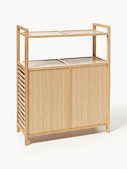 Westwing Estantería De Baño De Bambú Con Cestos De Ropa Kit