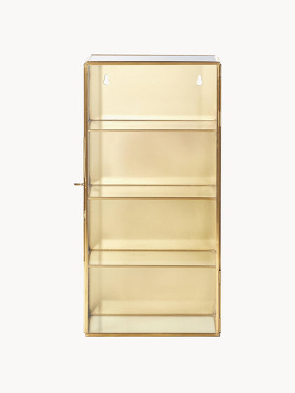 Westwing Estantería De Pared De Metal Con Baldas Y Puerta De Cristal Ada