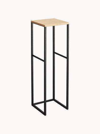 Westwing Estantería Estrecha De Metal Y Bambú Tower