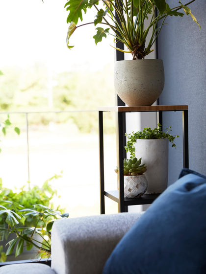 Westwing Estantería Estrecha De Metal Y Bambú Tower