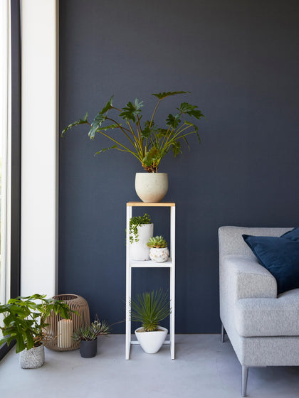 Westwing Estantería Estrecha De Metal Y Bambú Tower