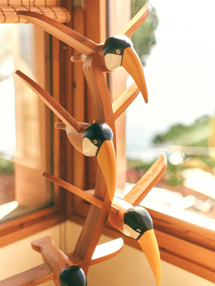Westwing Figura Decorativa Artesanal De Madera De Caoba Toucan