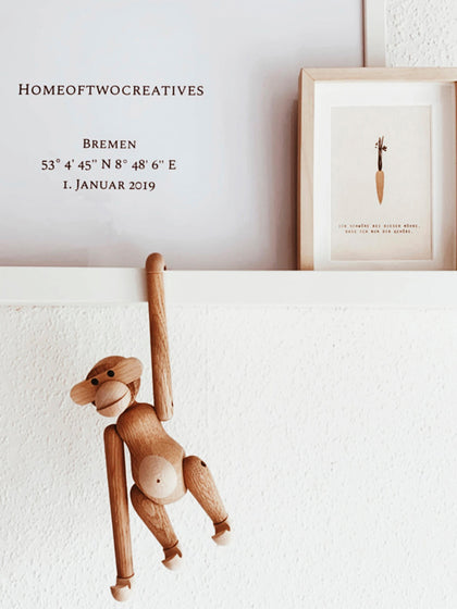 Westwing Figura Decorativa De Madera De Teca Artesanal Monkey 10 Cm