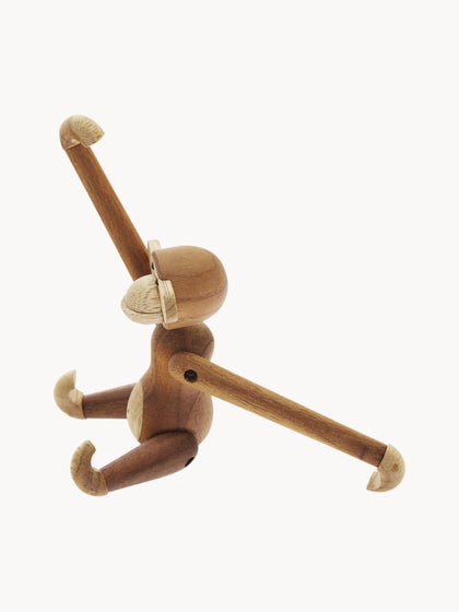 Westwing Figura Decorativa De Madera De Teca Artesanal Monkey 10 Cm