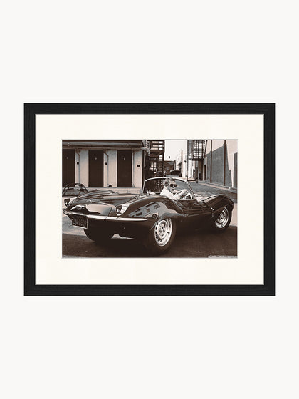Westwing Fotografía enmarcada Steve McQueen in his Jaguar