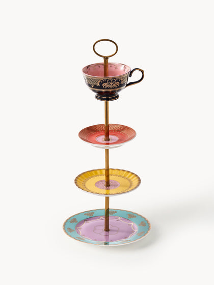 Westwing Fuente 3 pisos de porcelana artesanal Grandpa