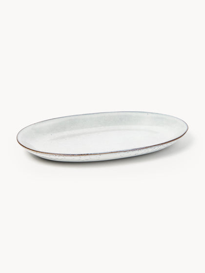 Westwing Fuente Artesanal De Gres Nordic Sand 30 cm