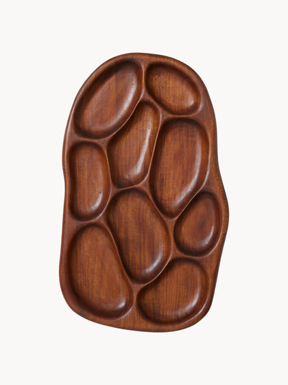 Westwing Fuente de servir artesanal de madera de acacia Tidy 60 cm