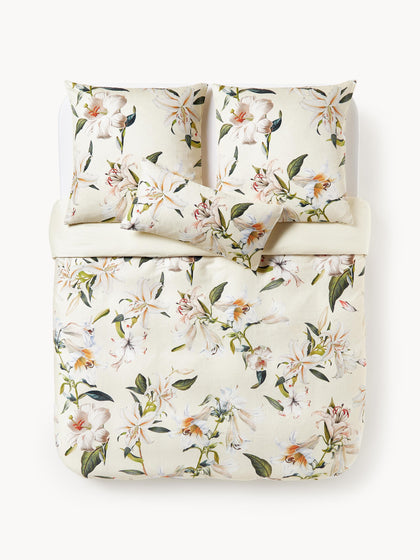Westwing Funda Nórdica De Satén Con Estampado Floral Flori