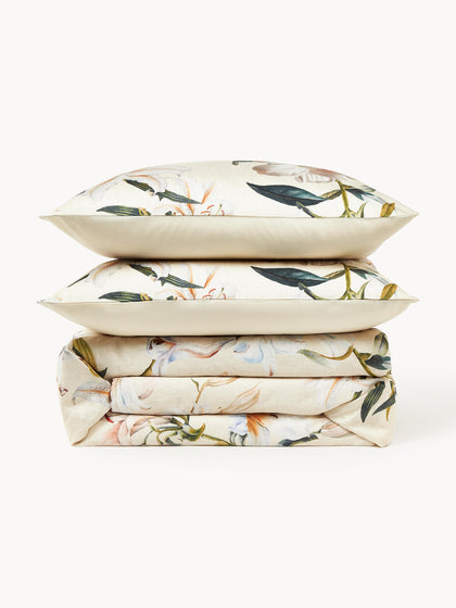 Westwing Funda Nórdica De Satén Con Estampado Floral Flori
