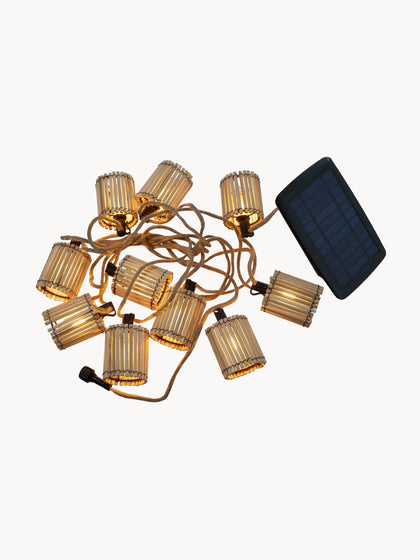 Westwing Guirnalda De Luces LED Solares De Bambú Okinawa