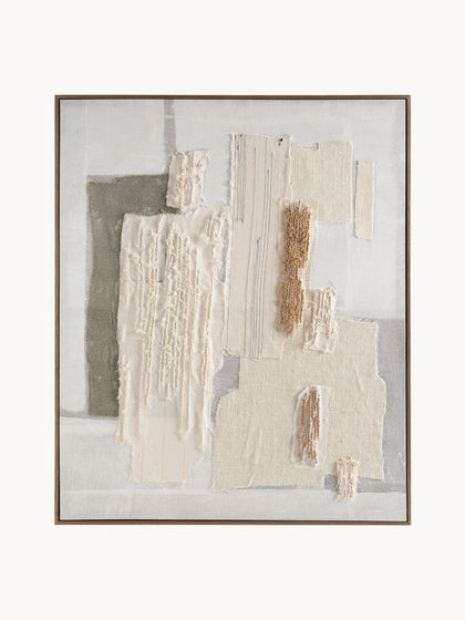 Westwing Impresión artesanal en lienzo con marco de madera Tucman