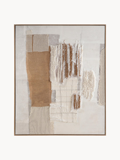 Westwing Impresión artesanal en lienzo con marco de madera Guayana