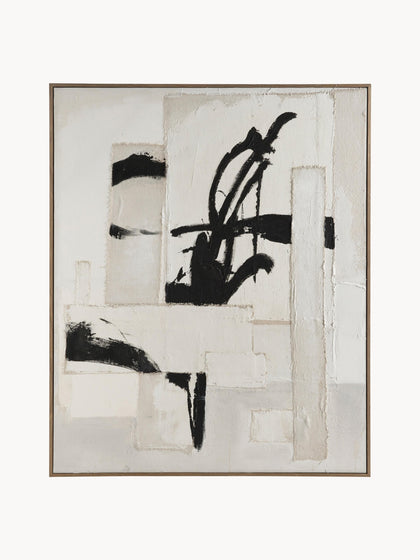 Westwing Impresión artesanal en lienzo con marco de madera Tokyo