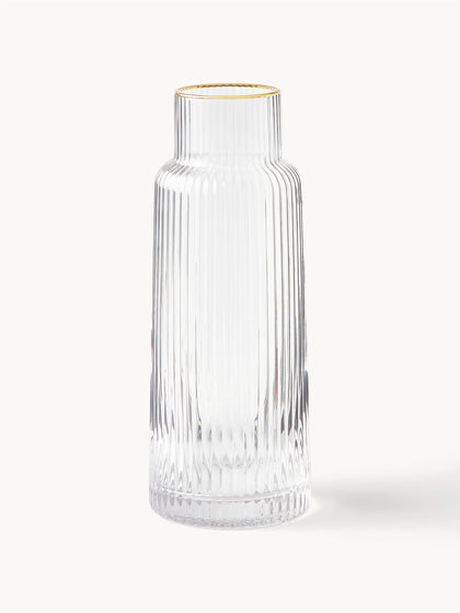 Westwing Jarra con relieve y borde dorado Minna 1 1 L