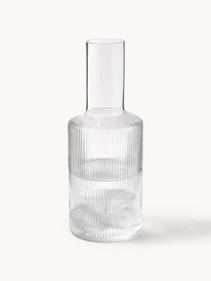 Westwing Jarra De Agua Soplada Con Relieves Ripple 1 L