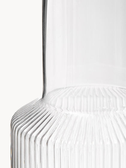 Westwing Jarra De Agua Soplada Con Relieves Ripple 1 L