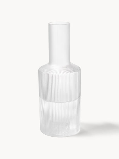 Westwing Jarra De Agua Soplada Con Relieves Ripple 1 L
