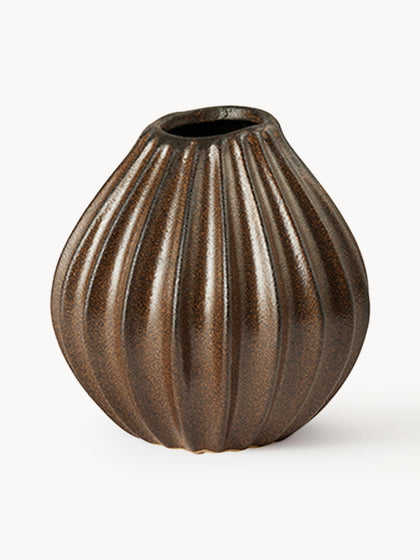 Westwing Jarrón Artesanal Con Esmalte Reactivo Wide 15 Cm