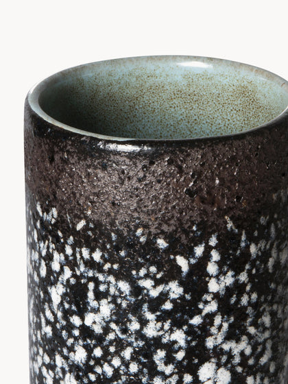 Westwing Jarrón Artesanal De Cerámica Con Esmalte Reactivo 70s 19 Cm