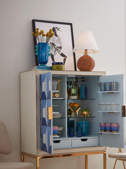 Westwing Jarrón Artesanal En Look Mármol Mustique 27 Cm