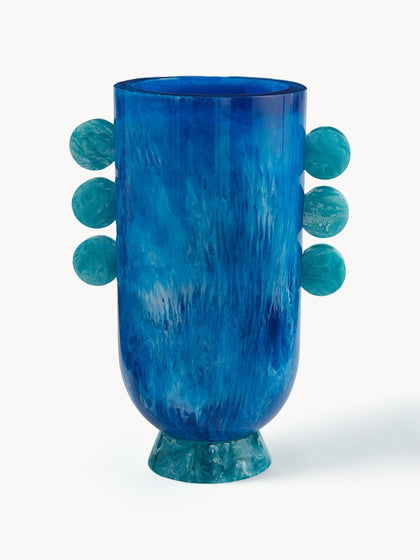 Westwing Jarrón artesanal en look mármol Mustique 27 cm