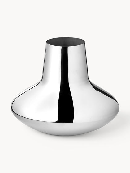 Westwing Jarrón de acero inoxidable Henning Koppel 19 cm