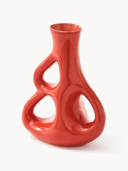 Westwing Jarrón De Cerámica Artesanal Three Ears Al 21 Cm