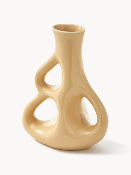 Westwing Jarrón De Cerámica Artesanal Three Ears Al 21 Cm
