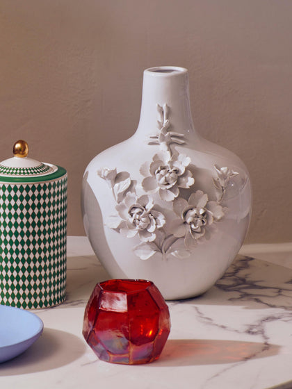 Westwing Jarrón De Porcelana De Diseño Rose Al 37 cm
