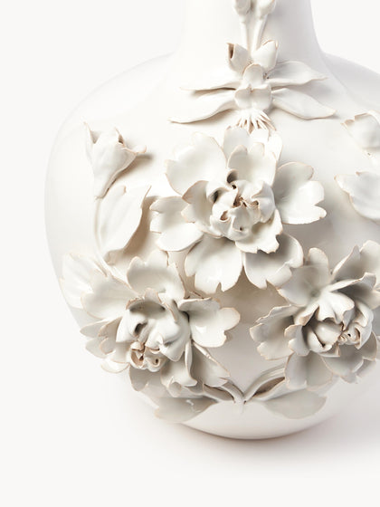 Westwing Jarrón De Porcelana De Diseño Rose Al 37 cm
