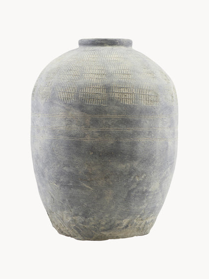 Westwing Jarrón de suelo de cemento Rustik Al 47 cm