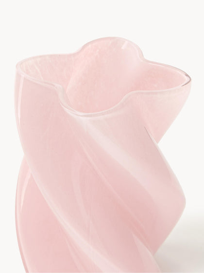 Westwing Jarrón De Vidrio Artesanal Marshmallow 20 Cm