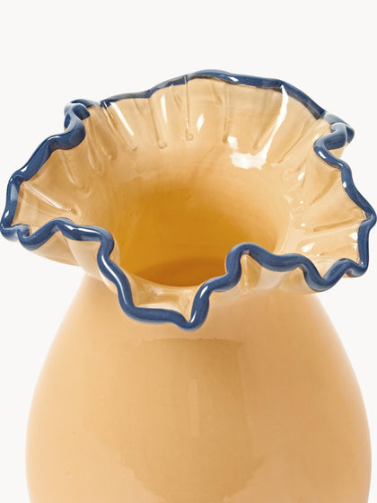 Westwing Jarrón De Vidrio Soplado Con Adornos Gloria Al 24 Cm