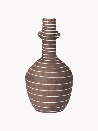 Westwing Jarrón pintado a mano de terracota Brura 32 cm