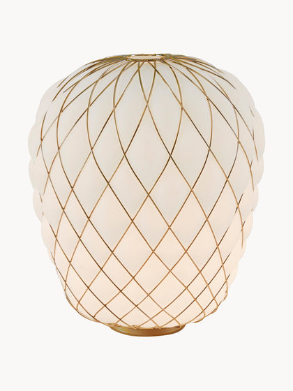 Westwing Lámpara de mesa artesanal grande regulable Pinecone
