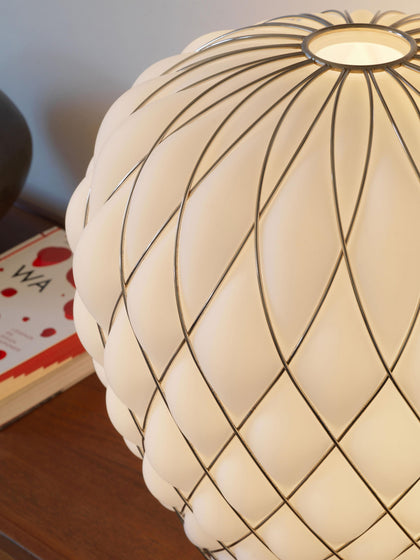 Westwing Lámpara De Mesa Artesanal Grande Regulable Pinecone