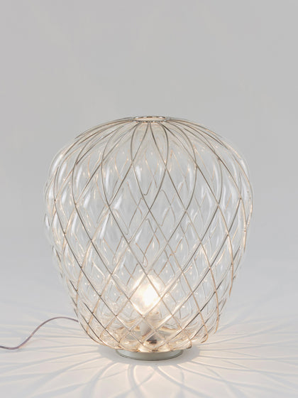 Westwing Lámpara De Mesa Artesanal Grande Regulable Pinecone