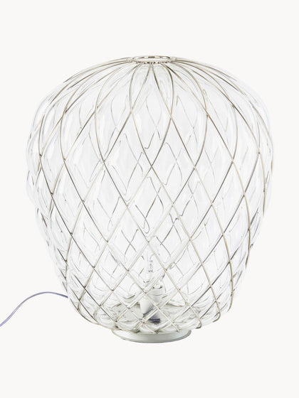 Westwing Lámpara de mesa artesanal grande regulable Pinecone