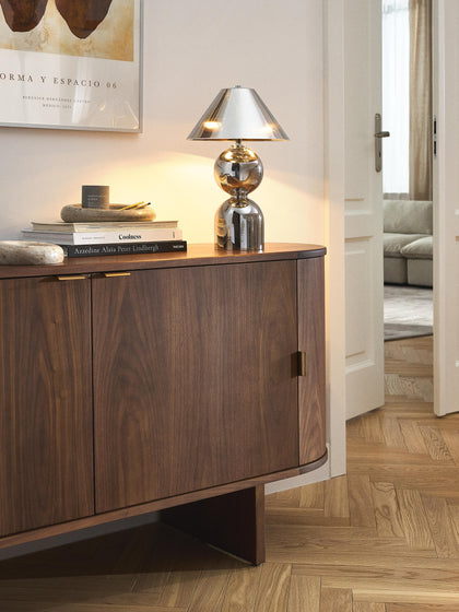 Westwing Lámpara De Mesa De Vidrio Espejado Danielle