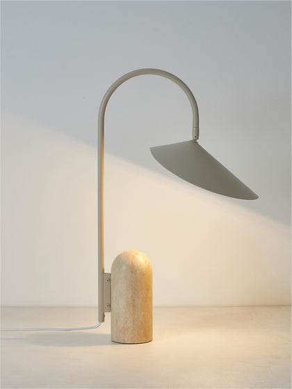 Westwing Lámpara De Mesa Grande Ajustable Con Base De Mármol Arum
