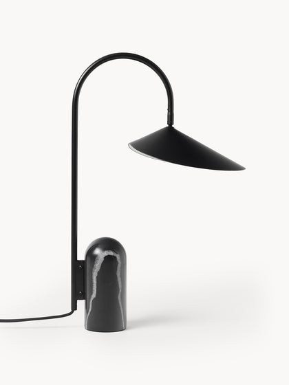 Westwing Lámpara de mesa grande ajustable con base de mármol Arum