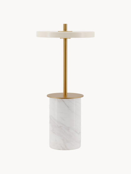 Westwing Lámpara De Mesa LED Pequeña Regulable De Mármol Asteria Portátil