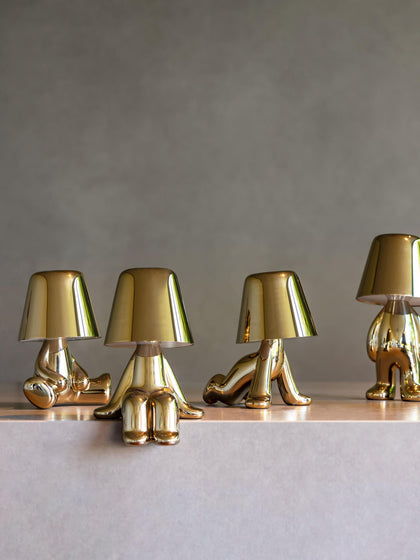 Westwing Lámpara De Mesa LED Pequeña Regulable Golden Brothers Ron