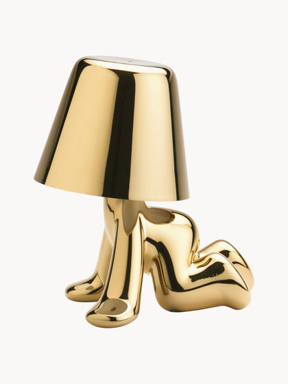 Westwing Lámpara de mesa LED pequeña regulable Golden Brothers Ron